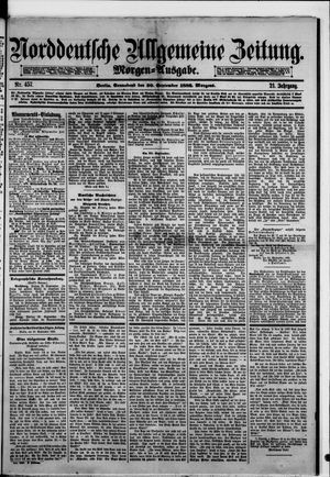 Norddeutsche allgemeine Zeitung vom 30.09.1882
