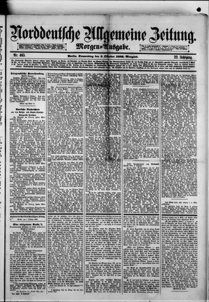Norddeutsche allgemeine Zeitung on Oct 5, 1882