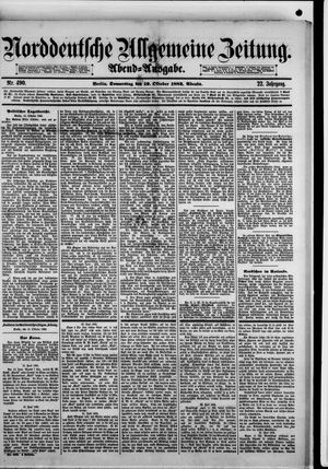 Norddeutsche allgemeine Zeitung on Oct 19, 1882