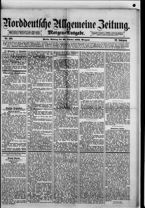 Norddeutsche allgemeine Zeitung vom 22.10.1882