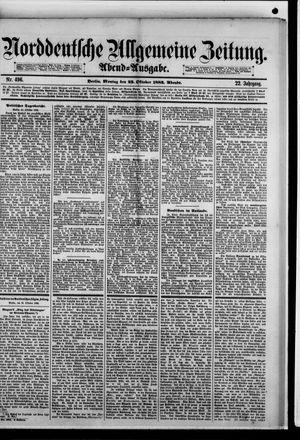 Norddeutsche allgemeine Zeitung vom 23.10.1882