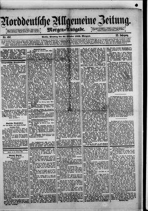 Norddeutsche allgemeine Zeitung vom 24.10.1882