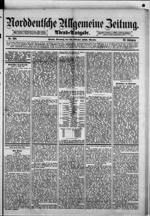 Norddeutsche allgemeine Zeitung vom 24.10.1882