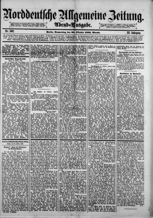 Norddeutsche allgemeine Zeitung vom 26.10.1882