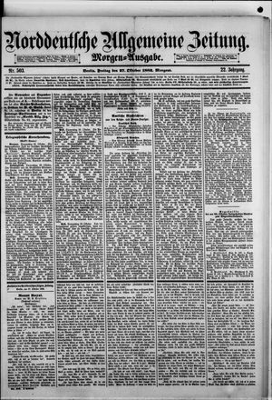 Norddeutsche allgemeine Zeitung vom 27.10.1882