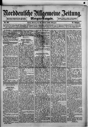 Norddeutsche allgemeine Zeitung vom 29.10.1882