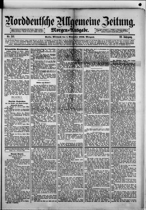 Norddeutsche allgemeine Zeitung vom 01.11.1882