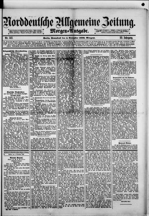 Norddeutsche allgemeine Zeitung vom 04.11.1882