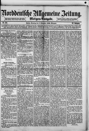 Norddeutsche allgemeine Zeitung vom 07.11.1882