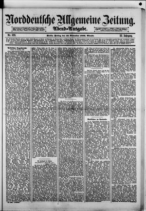 Norddeutsche allgemeine Zeitung on Nov 10, 1882