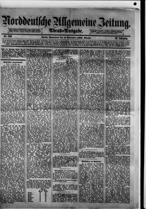 Norddeutsche allgemeine Zeitung vom 11.11.1882