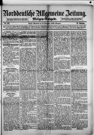 Norddeutsche allgemeine Zeitung vom 15.11.1882
