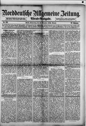 Norddeutsche allgemeine Zeitung vom 16.11.1882