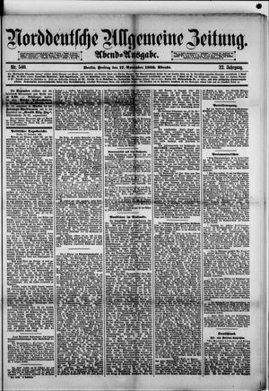 Norddeutsche allgemeine Zeitung vom 17.11.1882