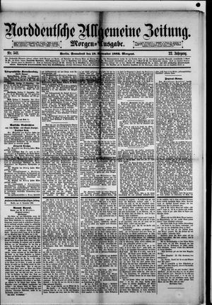 Norddeutsche allgemeine Zeitung vom 18.11.1882