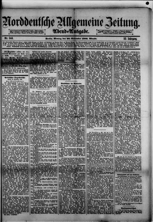 Norddeutsche allgemeine Zeitung vom 20.11.1882