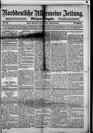 Norddeutsche allgemeine Zeitung vom 22.11.1882