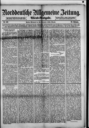 Norddeutsche allgemeine Zeitung vom 22.11.1882