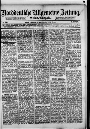 Norddeutsche allgemeine Zeitung vom 23.11.1882