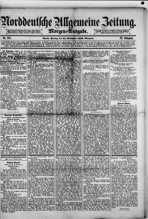 Norddeutsche allgemeine Zeitung on Nov 24, 1882