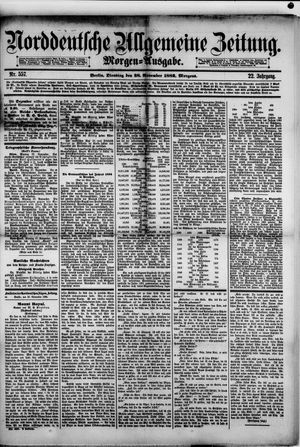 Norddeutsche allgemeine Zeitung vom 28.11.1882