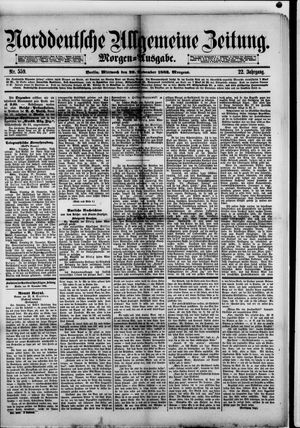 Norddeutsche allgemeine Zeitung on Nov 29, 1882