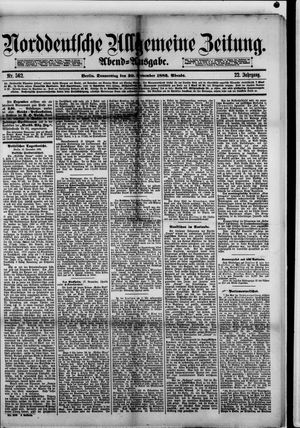 Norddeutsche allgemeine Zeitung vom 30.11.1882