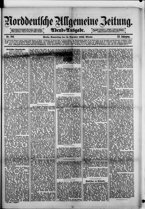 Norddeutsche allgemeine Zeitung on Dec 14, 1882