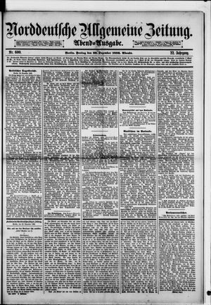 Norddeutsche allgemeine Zeitung vom 22.12.1882