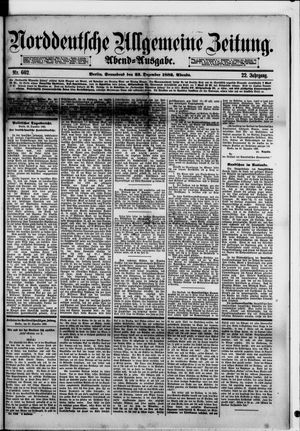 Norddeutsche allgemeine Zeitung vom 23.12.1882