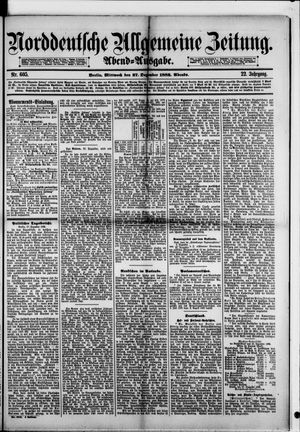 Norddeutsche allgemeine Zeitung vom 27.12.1882