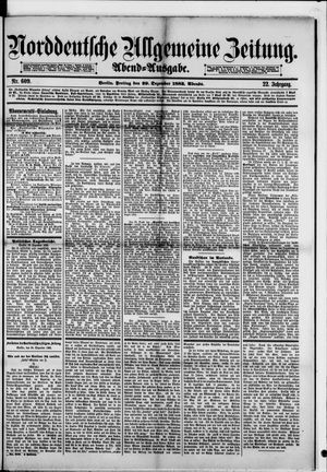 Norddeutsche allgemeine Zeitung vom 29.12.1882