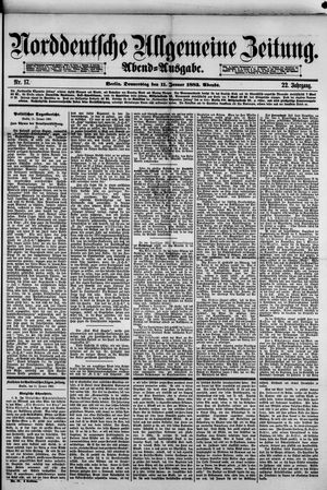 Norddeutsche allgemeine Zeitung vom 11.01.1883
