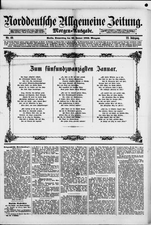 Norddeutsche allgemeine Zeitung vom 25.01.1883
