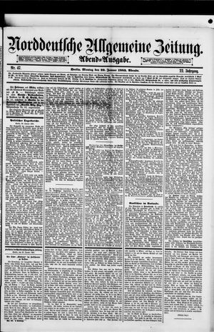 Norddeutsche allgemeine Zeitung vom 29.01.1883