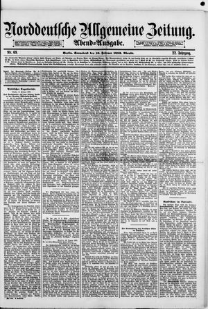 Norddeutsche allgemeine Zeitung vom 10.02.1883