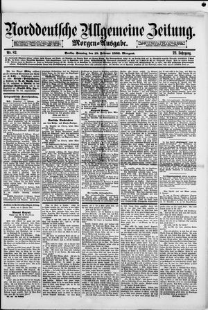 Norddeutsche allgemeine Zeitung vom 18.02.1883