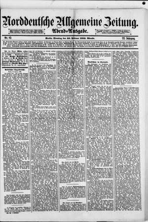 Norddeutsche allgemeine Zeitung on Feb 20, 1883