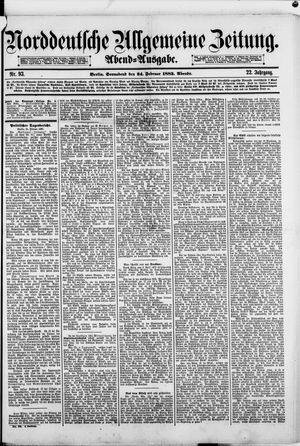 Norddeutsche allgemeine Zeitung vom 24.02.1883