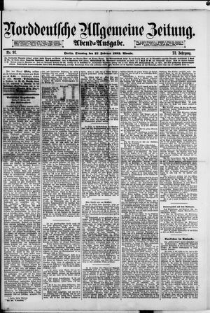 Norddeutsche allgemeine Zeitung vom 27.02.1883