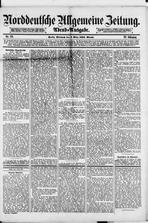 Norddeutsche allgemeine Zeitung vom 07.03.1883