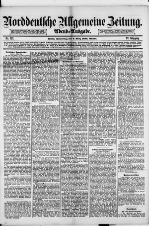 Norddeutsche allgemeine Zeitung vom 08.03.1883