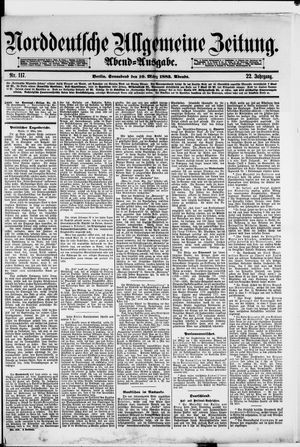 Norddeutsche allgemeine Zeitung on Mar 10, 1883
