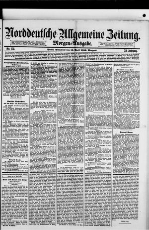 Norddeutsche allgemeine Zeitung vom 14.04.1883
