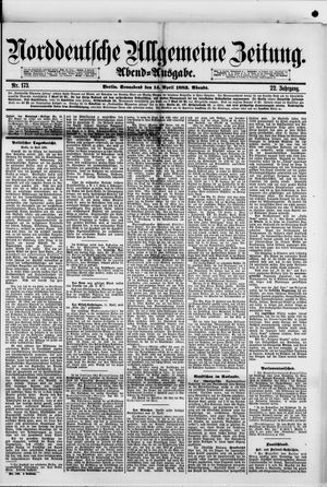 Norddeutsche allgemeine Zeitung vom 14.04.1883