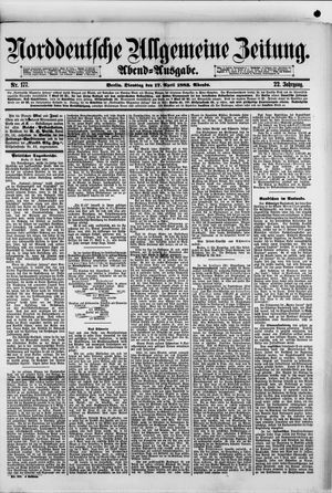 Norddeutsche allgemeine Zeitung on Apr 17, 1883