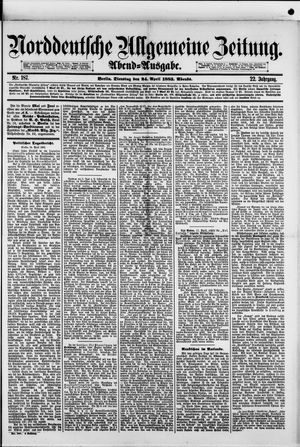 Norddeutsche allgemeine Zeitung on Apr 24, 1883
