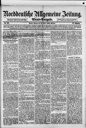 Norddeutsche allgemeine Zeitung on Apr 27, 1883