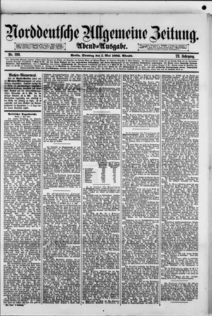 Norddeutsche allgemeine Zeitung on May 1, 1883