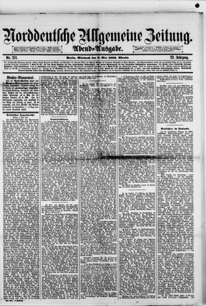 Norddeutsche allgemeine Zeitung on May 9, 1883